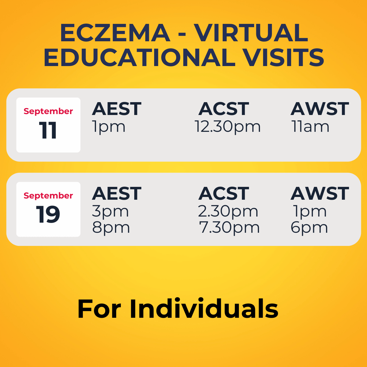 eczema virtual education visits for individuals