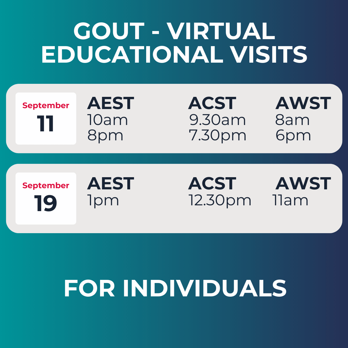 gout virtual education visits for individuals