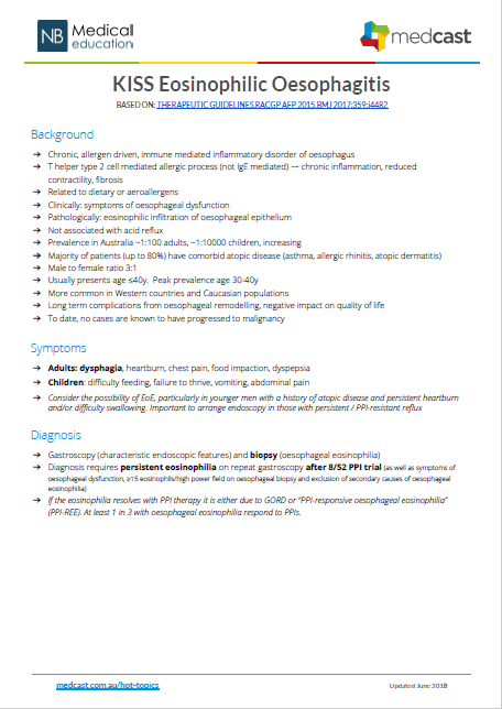 Eosinophilic Oesophagitis
